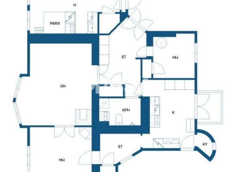 Studio zum Kauf 1.049.000 € 4 Zimmer 118 m² 4. Geschoss Korkeavuorenkatu 29 Helsinki 00130