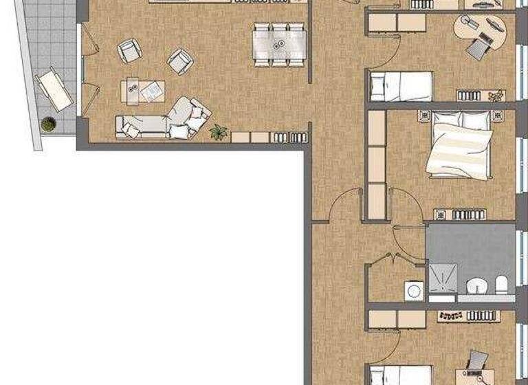 Wohnung zur Miete 2.367 € 5 Zimmer 157 m² 1. Geschoss frei ab 08.03.2026 Europa-Allee 138 Gallus Frankfurt 60486