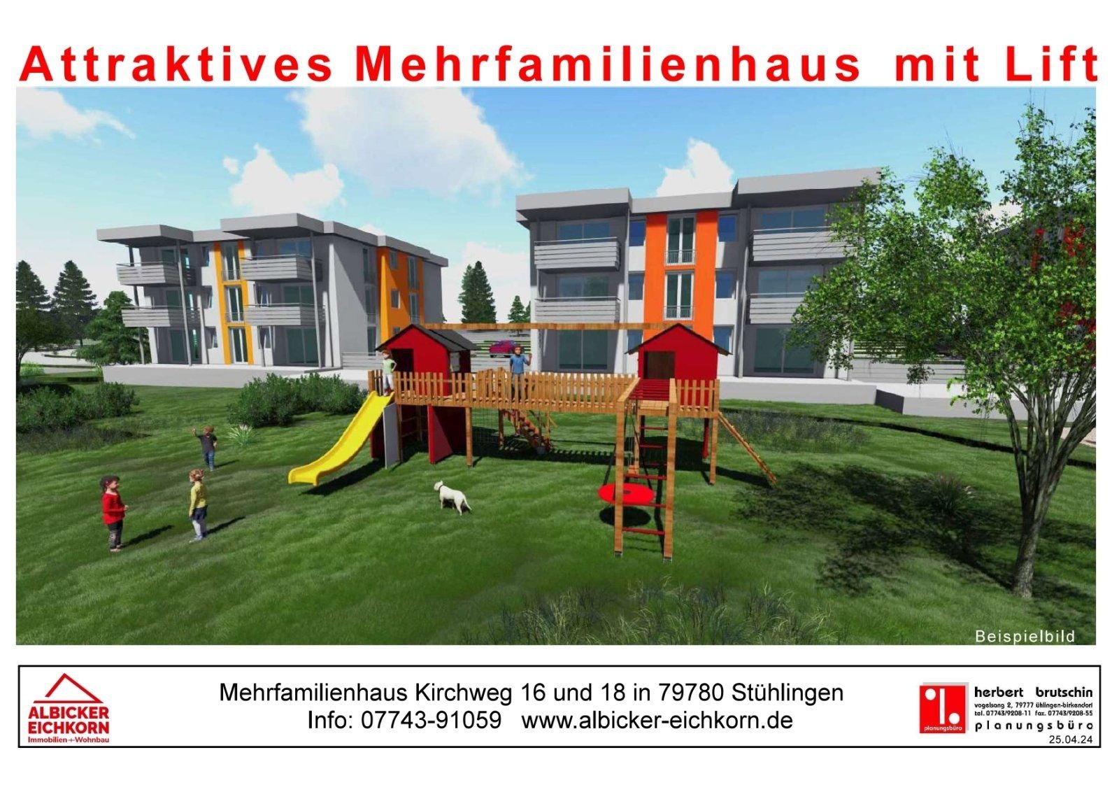 Wohnung zum Kauf provisionsfrei 449.400 € 4 Zimmer 107 m²<br/>Wohnfläche Kirchweg 18 Stühlingen Stühlingen 79780