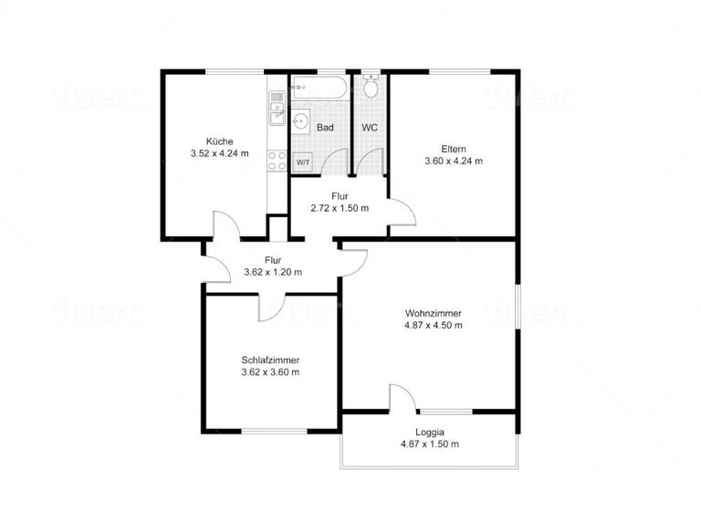Wohnung zum Kauf provisionsfrei 325.000 € 3 Zimmer 81 m² Geschoss 2/3 Rot St. Leon-Rot 68789