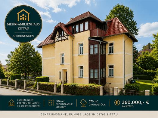 Mehrfamilienhaus zum Kauf 360.000 € 12 Zimmer 336 m² 570 m² Grundstück Zittau 02763