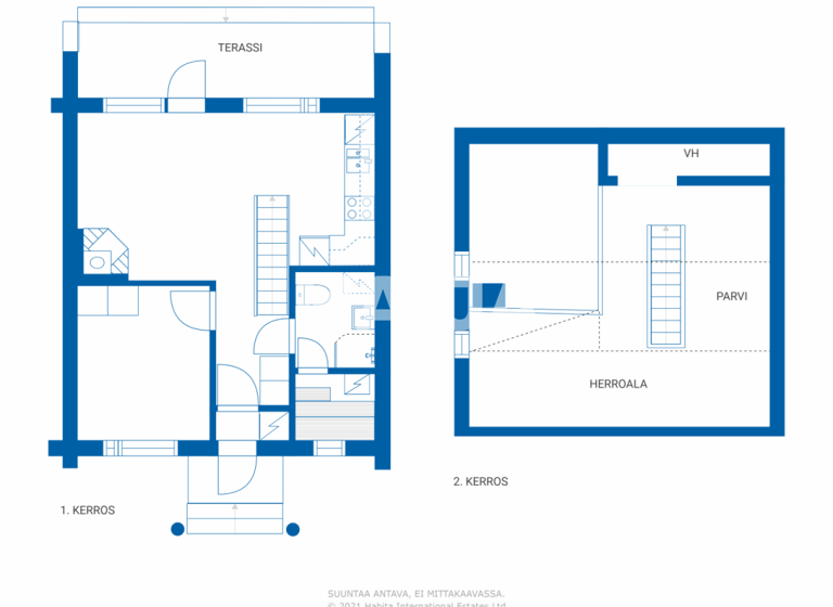 Reihenmittelhaus zum Kauf 129.000 € 2 Zimmer 51,1 m² 1.763 m² Grundstück Välipolku 1 Kemijärvi 98720