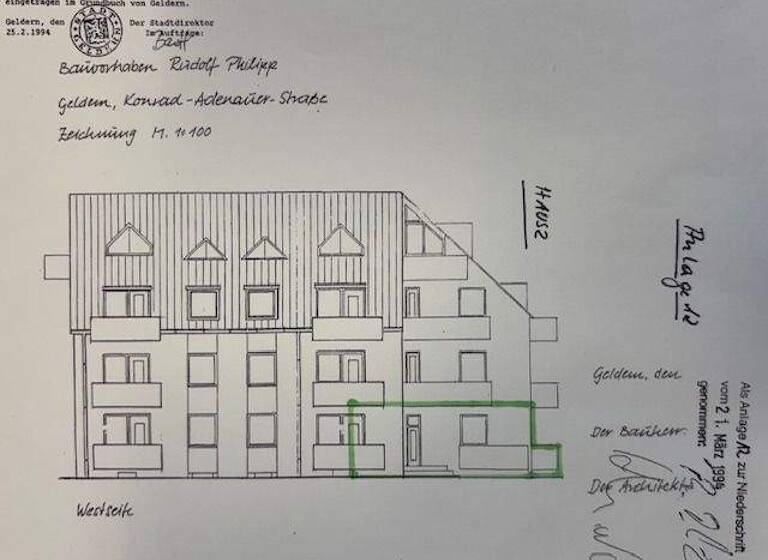 Studio zum Kauf 89.500 € 1 Zimmer 41 m² 4 Geschosse frei ab sofort Konrad-Adenauer-Straße 99 Geldern 47608