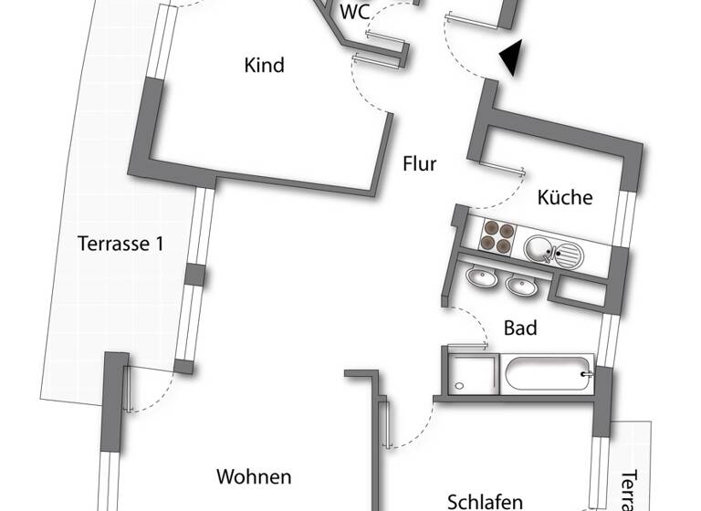 Wohnung zum Kauf provisionsfrei 313.000 € 3 Zimmer 87,9 m² 1. Geschoss Bahnhofstraße 60 Endersbach Weinstadt / Endersbach 71384