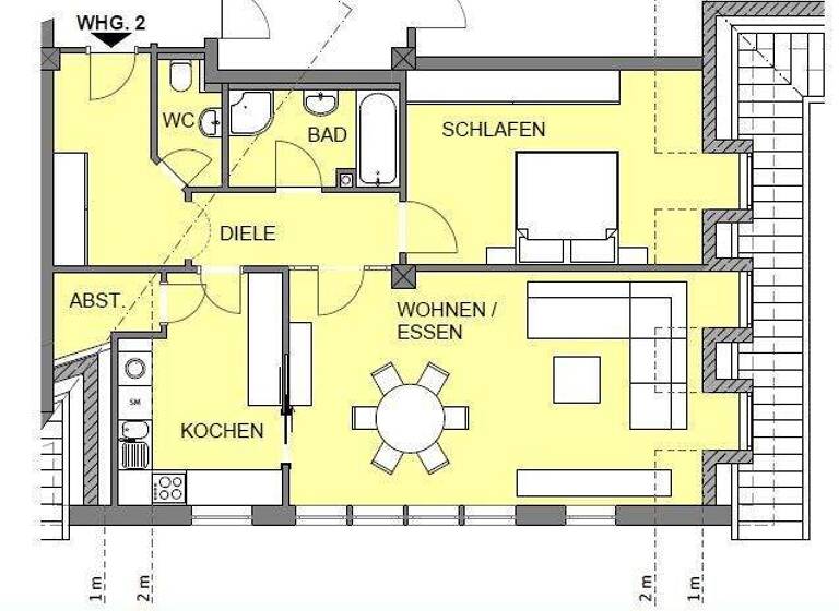 Wohnung zur Miete 780 € 2 Zimmer 74,5 m² Geschoss 2/2 frei ab 01.07.2026 Erlanger Straße 2 Uttenreuth 91080