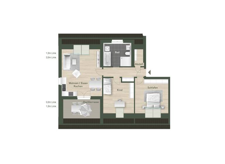 Wohnung zum Kauf - Neubau provisionsfrei 530.000 € 3 Zimmer 81 m²<br/>Wohnfläche 2.<br/>Geschoss Dechsendorfer Platz 3 Dechsendorf Erlangen 91052