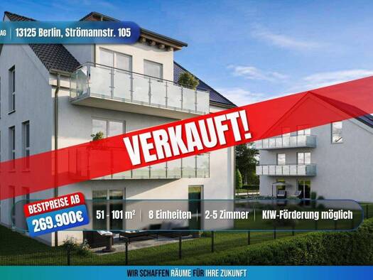 Wohnung zum Kauf provisionsfrei 269.900 € 2 Zimmer 51 m² frei ab 30.09.2027 Strömannstraße 105 Karow Pankow 13125