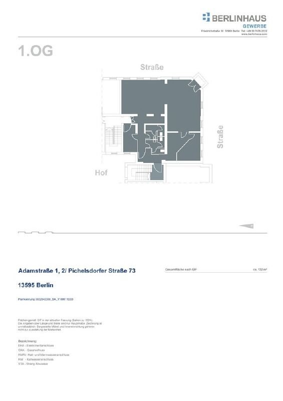 Bürofläche zur Miete provisionsfrei 132 m²<br/>Bürofläche Pichelsdorfer Str. 73 / Adamstr. 2 Wilhelmstadt Berlin 13595