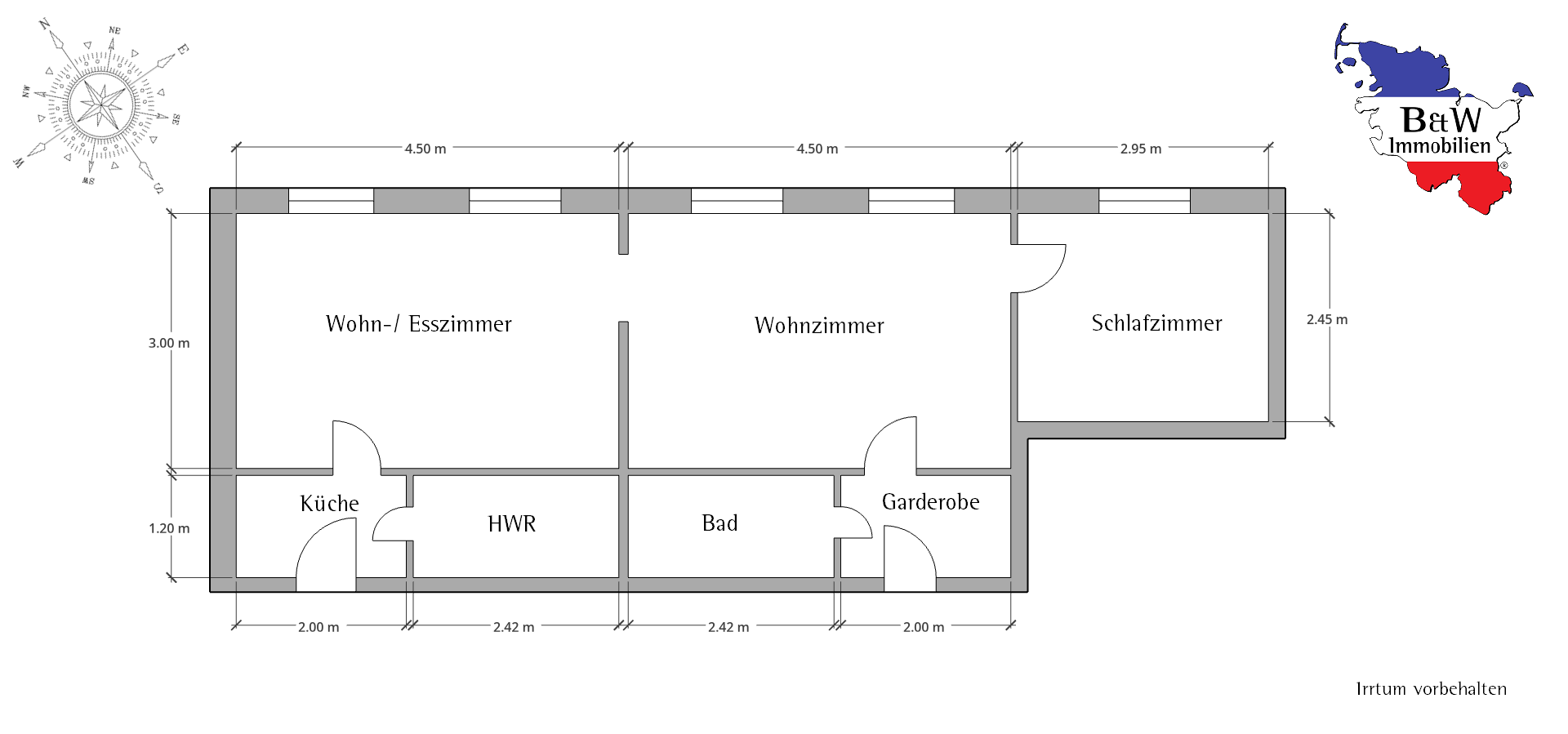 Wohnung zum Kauf 148.000 € 3 Zimmer 45 m²<br/>Wohnfläche 2.<br/>Geschoss 01.02.2025<br/>Verfügbarkeit Nordstrand 25845