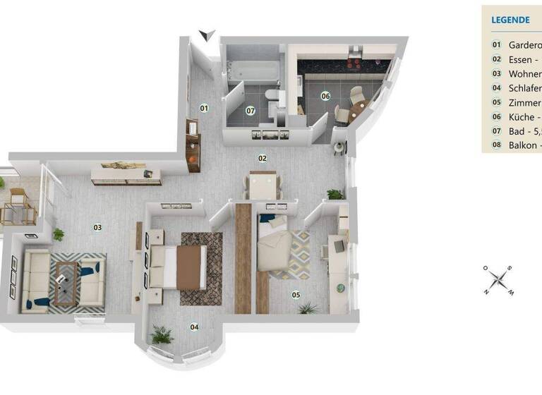 Wohnung zum Kauf 319.000 € 3 Zimmer 80 m² 1. Geschoss Oedheim 74229