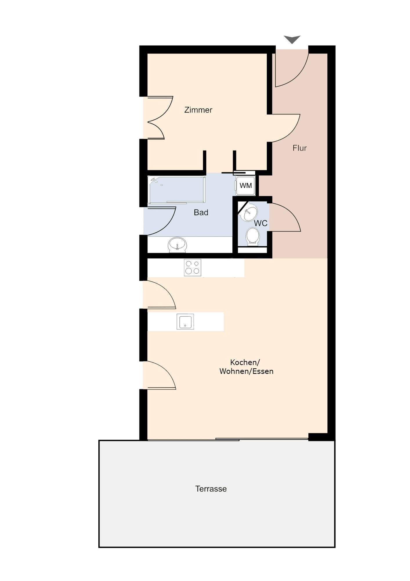 Wohnung zur Miete 1.500 € 2 Zimmer 59,7 m²<br/>Wohnfläche 1.<br/>Geschoss Wellenau 13 Lochau 6911