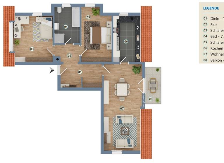 Wohnung zum Kauf 359.000 € 3 Zimmer 93 m²<br/>Wohnfläche Norsingen Ehrenkirchen 79238