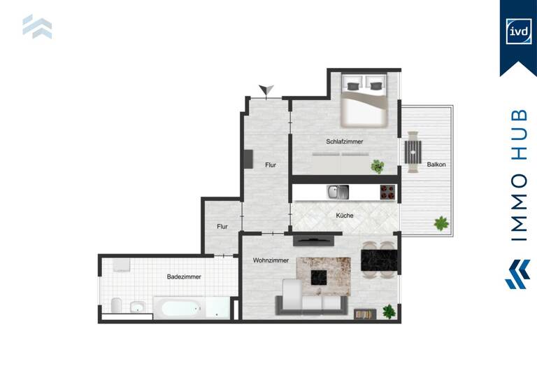 Wohnung zum Kauf 249.000 € 2 Zimmer 61,3 m² 2. Geschoss frei ab 01.11.2026 Zentrum-West Leipzig 04109
