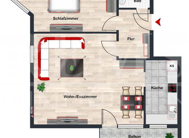 Wohnung zum Kauf 175.000 € 2,5 Zimmer 56,3 m²<br/>Wohnfläche 1.<br/>Geschoss 01.08.2025<br/>Verfügbarkeit Kirchheim Kirchheim unter Teck / Jesingen 73230
