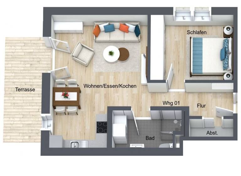Wohnung zum Kauf als Kapitalanlage geeignet 217.000 € 2 Zimmer 56,3 m²<br/>Wohnfläche Dombühl Dombühl 91601