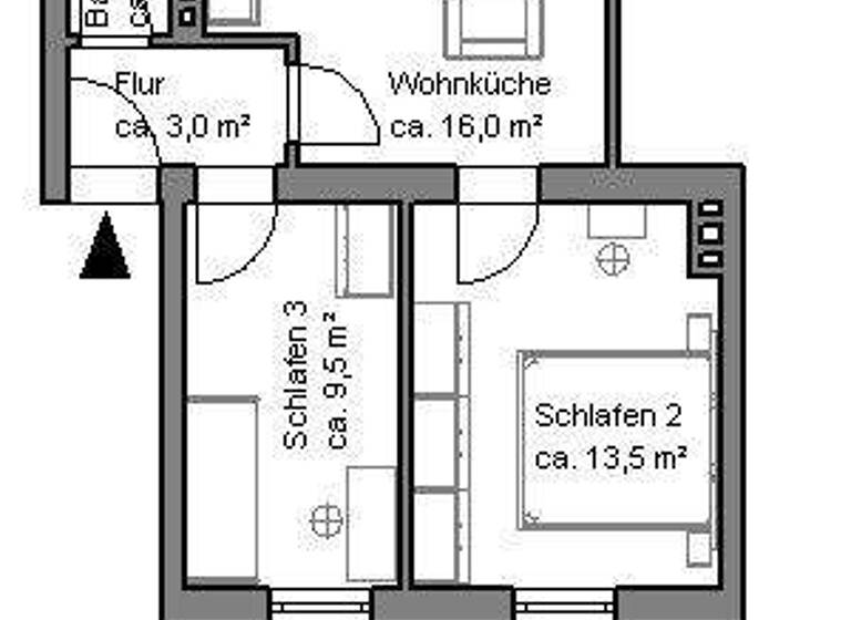 Wohnung zur Miete 507 € 2 Zimmer 48,3 m² 2. Geschoss frei ab 14.05.2026 Freudenthalstr. 56 Stöcken Hannover 30419