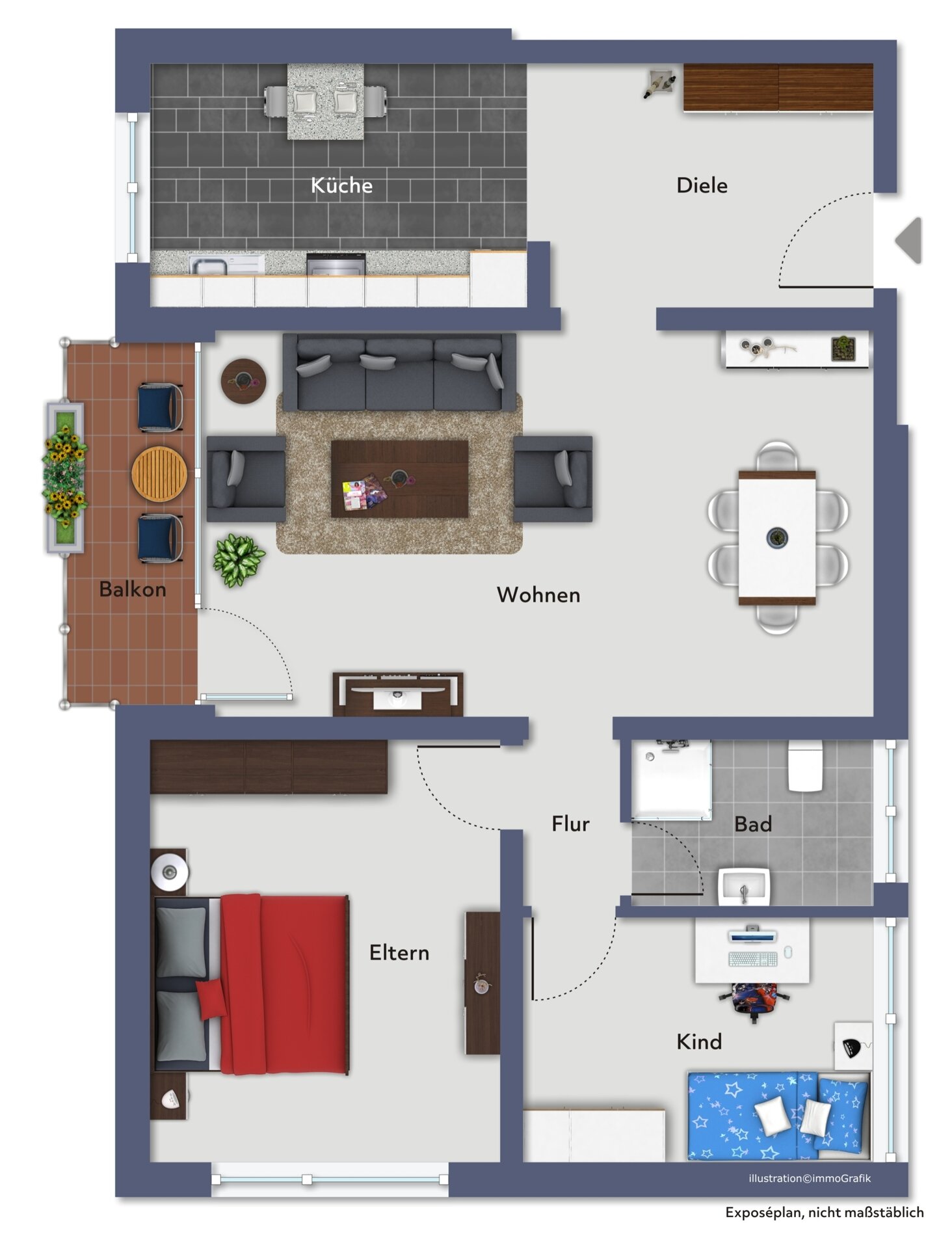 Wohnung zum Kauf 155.000 € 3 Zimmer 77 m²<br/>Wohnfläche 4.<br/>Geschoss Roßmühle/Steeg Krefeld / Hüls 47839