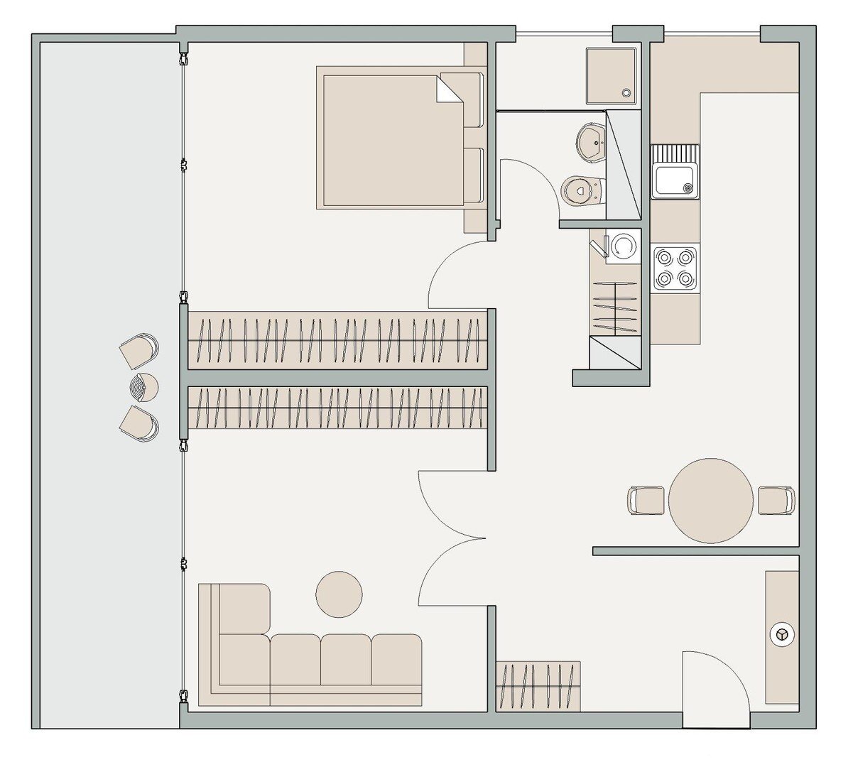 Wohnung zum Kauf provisionsfrei 339.000 € 2 Zimmer 61 m²<br/>Wohnfläche Sachsenhausen - Süd Frankfurt 60598