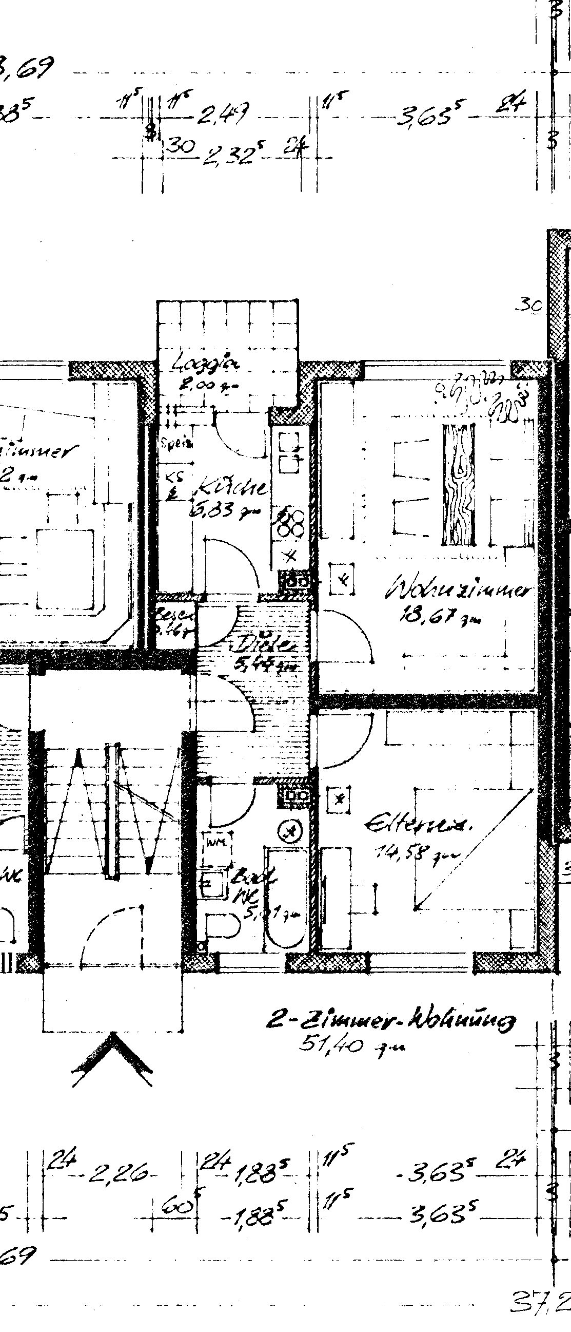 Wohnung zur Miete 310 € 2 Zimmer 51,4 m²<br/>Wohnfläche 3.<br/>Geschoss 01.04.2025<br/>Verfügbarkeit Bad Königshofen Bad Königshofen im Grabfeld 97631