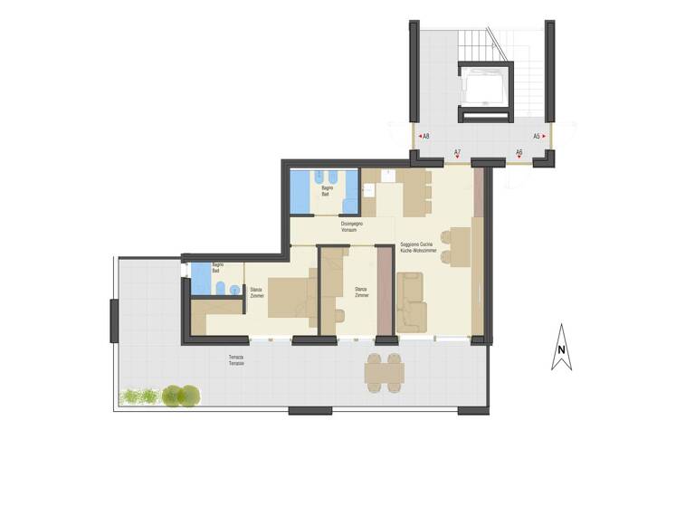 Wohnung zum Kauf 495.000 € 3 Zimmer 61,7 m² 1. Geschoss Bozner Straße 1 Neumarkt 39044