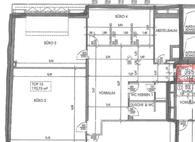 Büro zur Miete 15,36 € 4 Zimmer 170,3 m² Bürofläche Favoritenstraße 111 Wien 1100