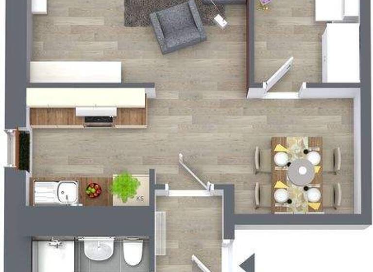 Wohnung zur Miete 431 € 3 Zimmer 56,3 m² 6. Geschoss Am Bernsdorfer Hang 12 Bernsdorf Chemnitz 09126