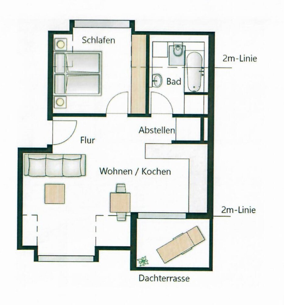 Wohnung zum Kauf 545.000 € 2 Zimmer 53,8 m²<br/>Wohnfläche 2.<br/>Geschoss Dachau Dachau 85221