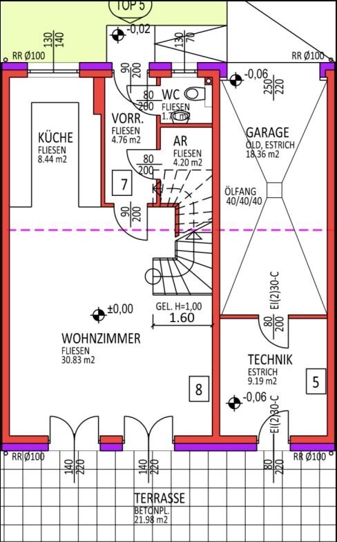 Reihenmittelhaus zum Kauf 449.000 € 5 Zimmer 124 m²<br/>Wohnfläche Wien 1220