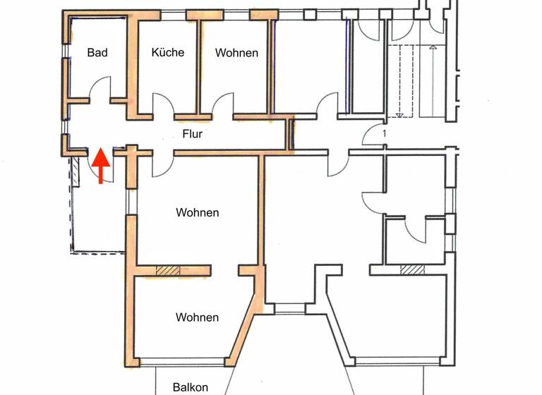 Wohnung zur Miete 695 € 2,5 Zimmer 89 m² EG Kurpromenade 20 Bad Schmiedeberg 06905