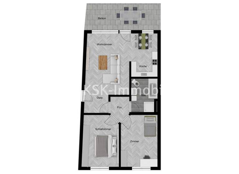 Wohnung zur Miete 1.000 € 3 Zimmer 93 m² 1. Geschoss Oberpleis Königswinter / Oberpleis 53639