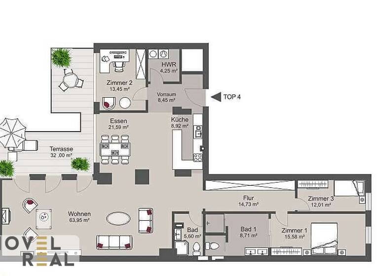Wohnung zum Kauf 2.350.000 € 4 Zimmer 182 m² 1. Geschoss Wien,Alsergrund 1090