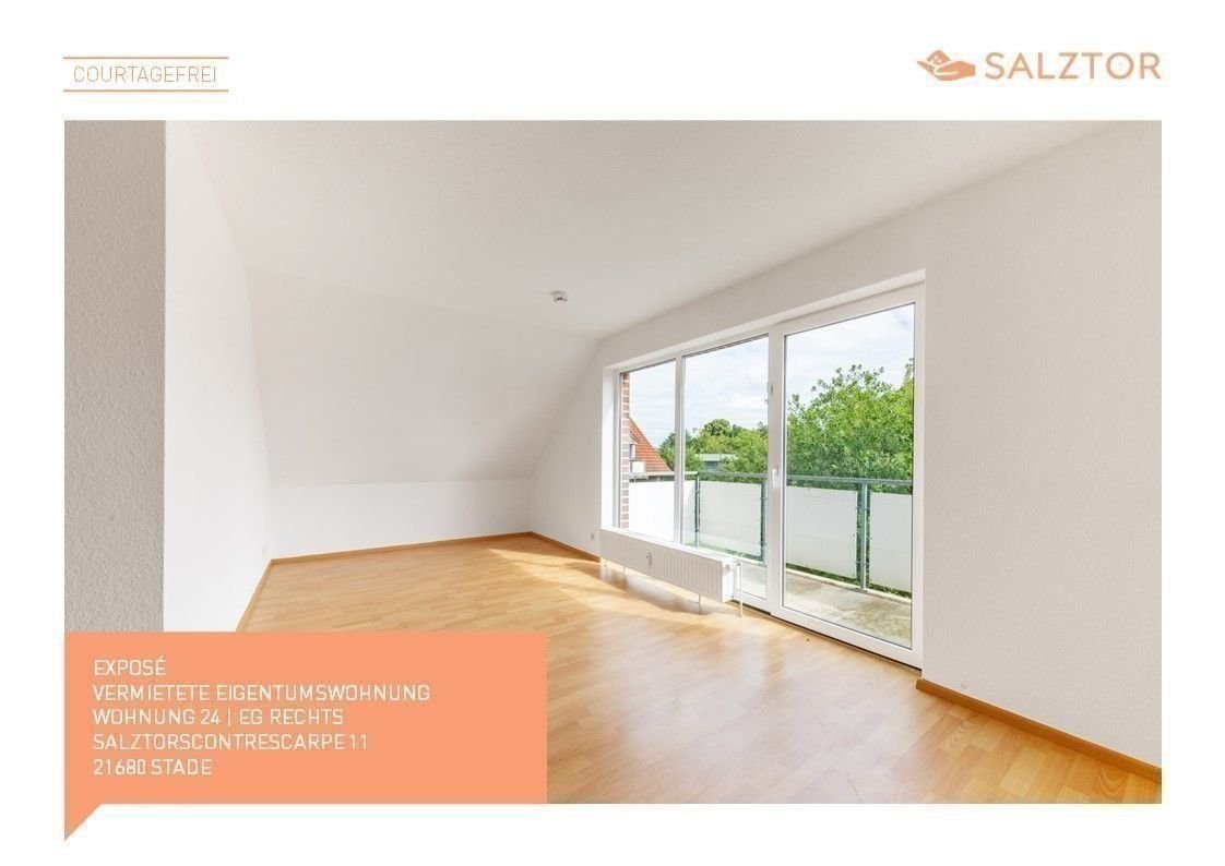 Terrassenwohnung zum Kauf provisionsfrei als Kapitalanlage geeignet 140.000 € 2 Zimmer 42,3 m²<br/>Wohnfläche Salztorscontrescarpe 11 Übriges Stade Stade 21680