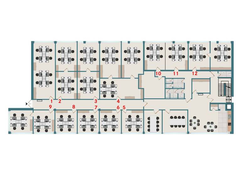 Büro zur Miete provisionsfrei 927 € 77,3 m² Bürofläche Kalscheuren Hürth 50354