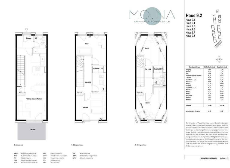 Reihenmittelhaus zum Kauf - Erstbezug provisionsfrei 999.900 € 5 Zimmer 111,6 m² 94,6 m² Grundstück Moosach München 80993