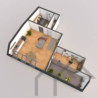 Wohnung zur Miete 750 € 2 Zimmer 50,9 m² Homburg Homburg 66424