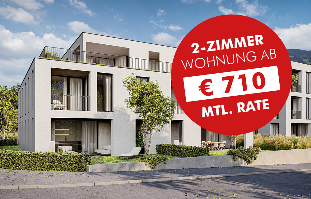 Wohnung zum Kauf provisionsfrei 314.000 € 2 Zimmer 44,2 m²<br/>Wohnfläche EG<br/>Geschoss Haferweg Dornbirn 6850