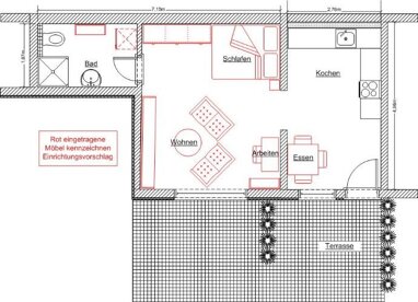 Studio zur Miete 460 € 2 Zimmer 45 m² EG frei ab 01.02.2025 Bonner Straße 45 Pallien 1 Trier 54294