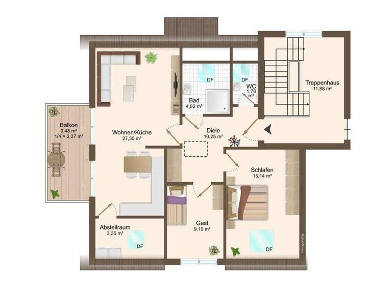 Wohnung zur Miete - Erstbezug 745 € 3 Zimmer 74,4 m² EG Steenfelde Westoverledingen / Flachsmeer 26810