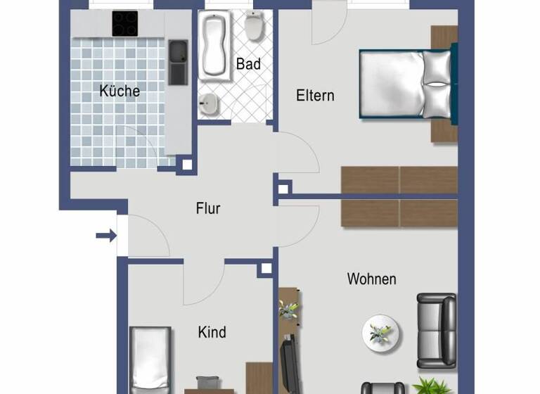 Wohnung zum Kauf provisionsfrei 243.000 € 3 Zimmer 65,4 m²<br/>Wohnfläche 1.<br/>Geschoss Hassels Düsseldorf 40599