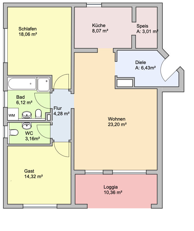 Wohnung zur Miete 800 € 3 Zimmer 86 m²<br/>Wohnfläche Neuendettelsau Neuendettelsau 91564