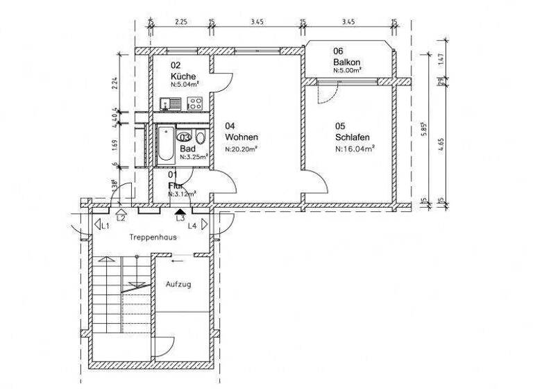 Wohnung zur Miete 280 € 2 Zimmer 49,5 m² 8. Geschoss frei ab 01.07.2026 Ziolkowskistraße 3 Neustädter See Magdeburg 39126