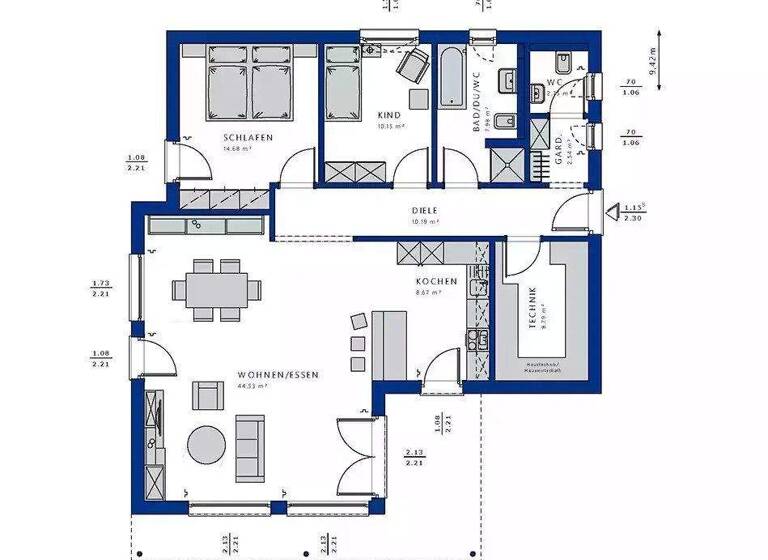 Einfamilienhaus zum Kauf - Erstbezug 755.058 € 5 Zimmer 110,3 m² 556 m² Grundstück Im Aischbach 14/1 Pfrondorf Nagold 72202