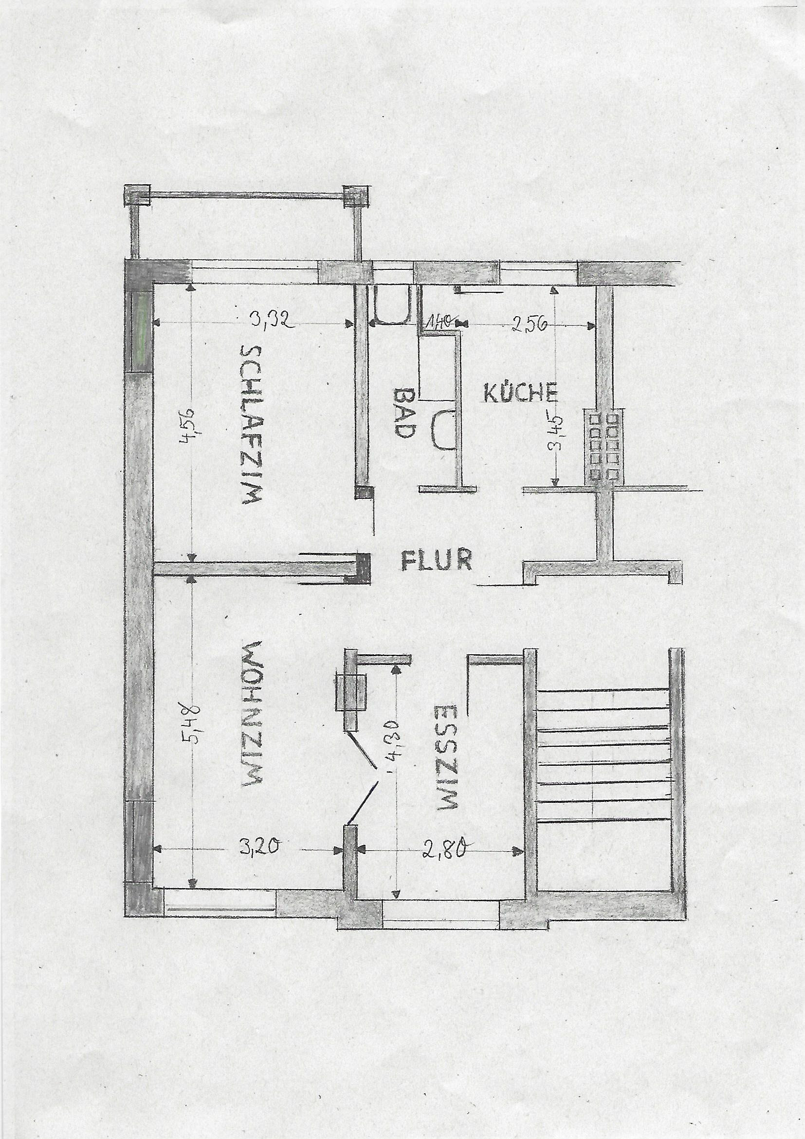 Wohnung zur Miete 670 € 3 Zimmer 67 m²<br/>Wohnfläche 2.<br/>Geschoss Hanseplatz 11 St. Lorenz - Süd Lübeck 23558