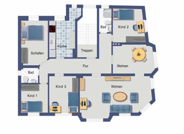Wohnung zum Kauf 265.000 € 7 Zimmer 129 m² 1. Geschoss Schinkel Osnabrück 49084