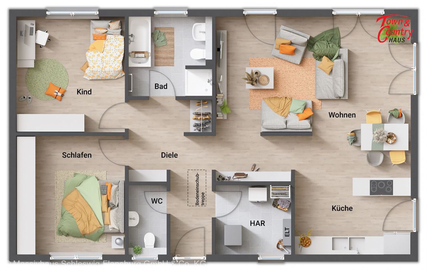 Bungalow zum Kauf provisionsfrei 324.850 € 3 Zimmer 102 m²<br/>Wohnfläche 865 m²<br/>Grundstück Schuby 24850