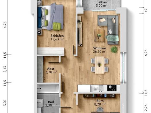 Wohnung zum Kauf - Erstbezug 309.000 € 3 Zimmer 72,4 m² Buer Gelsenkirchen-Nord 45894