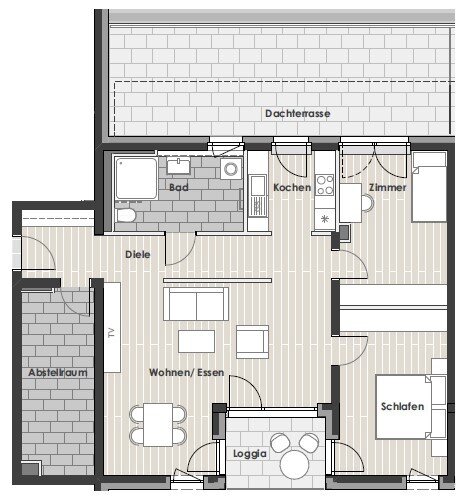 Penthouse zur Miete 1.635 € 3 Zimmer 106,9 m²<br/>Wohnfläche 4.<br/>Geschoss 01.12.2024<br/>Verfügbarkeit Von-Hünefeld-Straße 20+22 Stadtmitte Neu-Ulm 89231