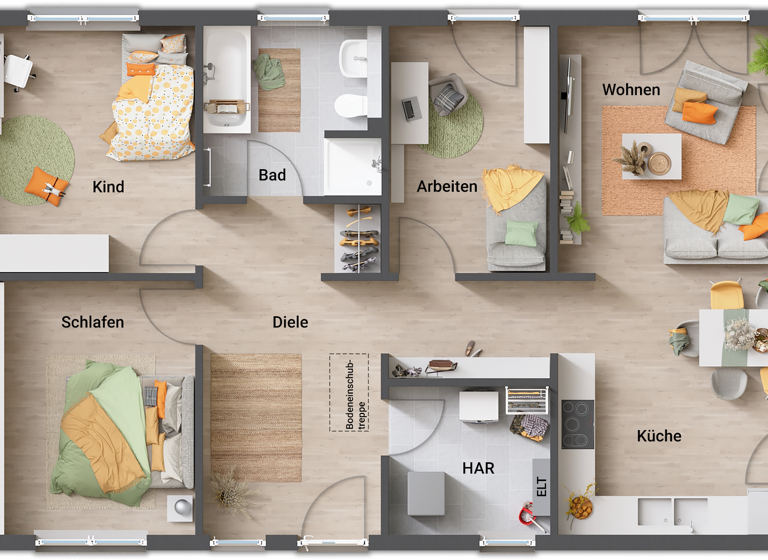 Bungalow zum Kauf - Erstbezug 352.050 € 3 Zimmer 100 m² 1.000 m² Grundstück Götz 14550