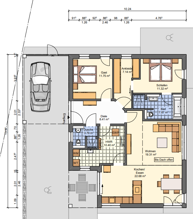 Bungalow zum Kauf provisionsfrei 555.200 € 3 Zimmer 100 m²<br/>Wohnfläche 550 m²<br/>Grundstück Aufm Flurgarten Leiwen 54340