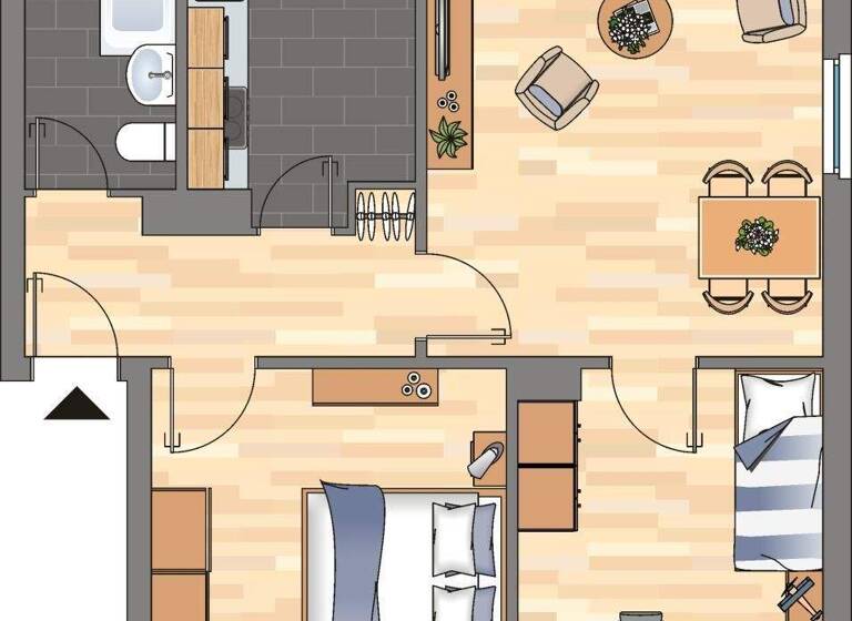 Wohnung zur Miete 379 € 3 Zimmer 56,2 m² 1. Geschoss frei ab 01.03.2026 Pillauer Straße 11 Bant Wilhelmshaven 26389